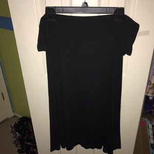 OLD NAVY BLACK OFF THE SHOULDER FLOW DRESS
